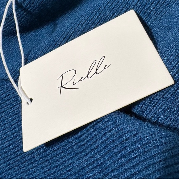 NWT Peacock Blue Sz XL Dolman Sweater By Rielle Flattering Fit - Picture 4 of 10